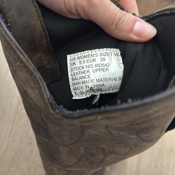 Genuine Leather Durango Slouch Cowboy Boots - Picture 5 of 8